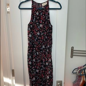 Universal Thread sleeveless black floral maxi dress